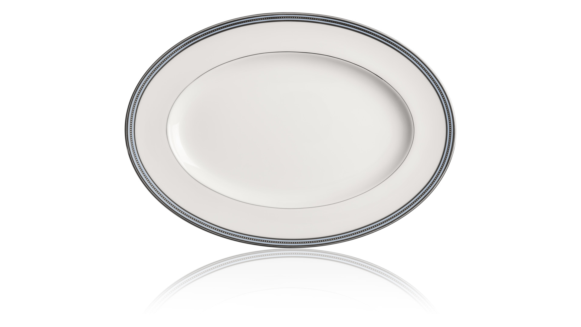 10657473 Noritake Сервиз столовый Noritake "Богарт платиновый" на 6 персон, 20 предметов Фарфор костяной  - Вид №1