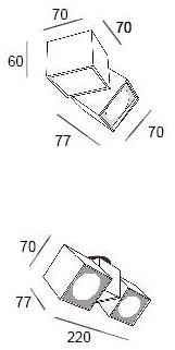 Terzo Light Регулируемый потолочный светильник из алюминия  C134.gu/c135.gu  - Вид №4