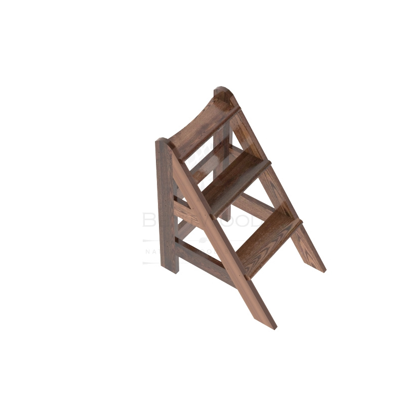 2048 Лесенка для купели 3 ступени из лиственницы мореной Alyarus  - Вид №1