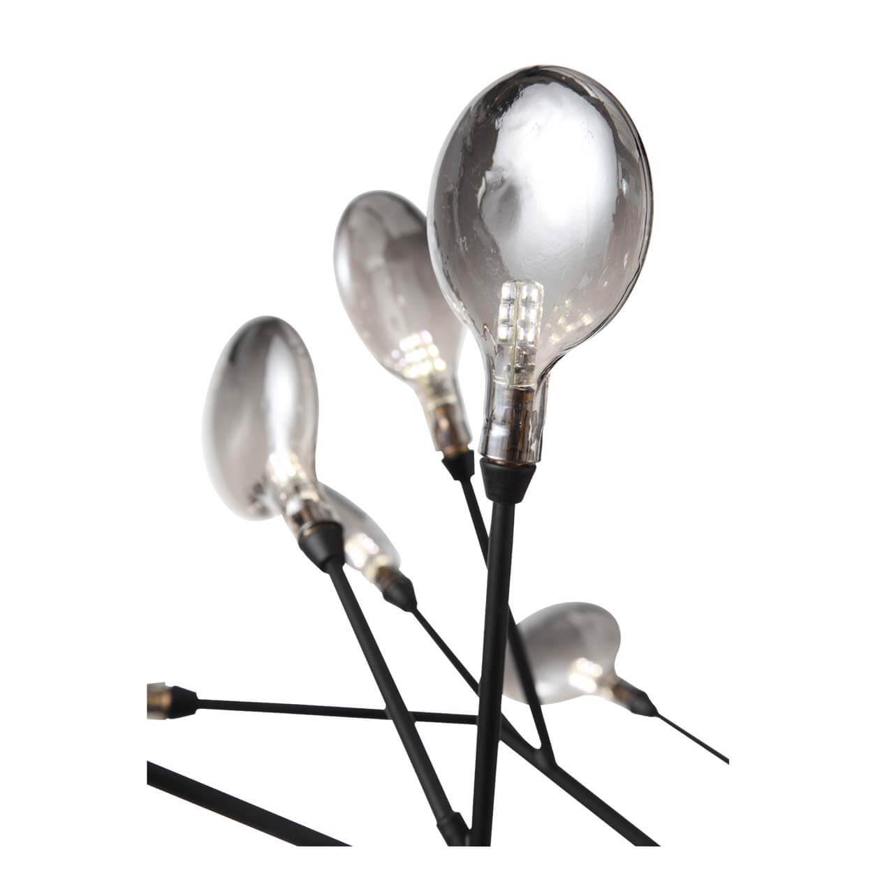 Торшер светодиодный 180х80 см черный с дымчатым Riccardo SL411.415.27 ST LUCE ФЛОРИСТИКА 00-3889410 Серый;черный  - Вид №1