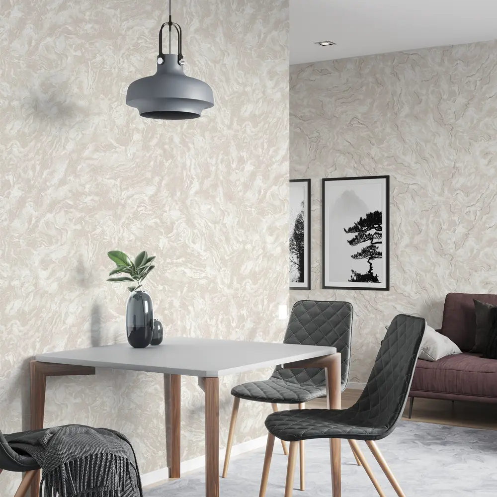 Palitra Home Palazzo - флизелиновые обои коричневые под покраску 87271092 STLM-1458075 - Вид №3