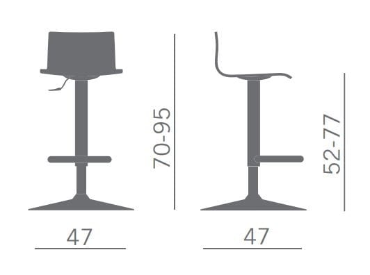 Регулируемый по высоте офисный стул со спинкой Kastel Kimbox ARCH-00116368 - Вид №2