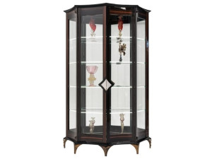 Витрина из дерева и стекла со встроенным освещением