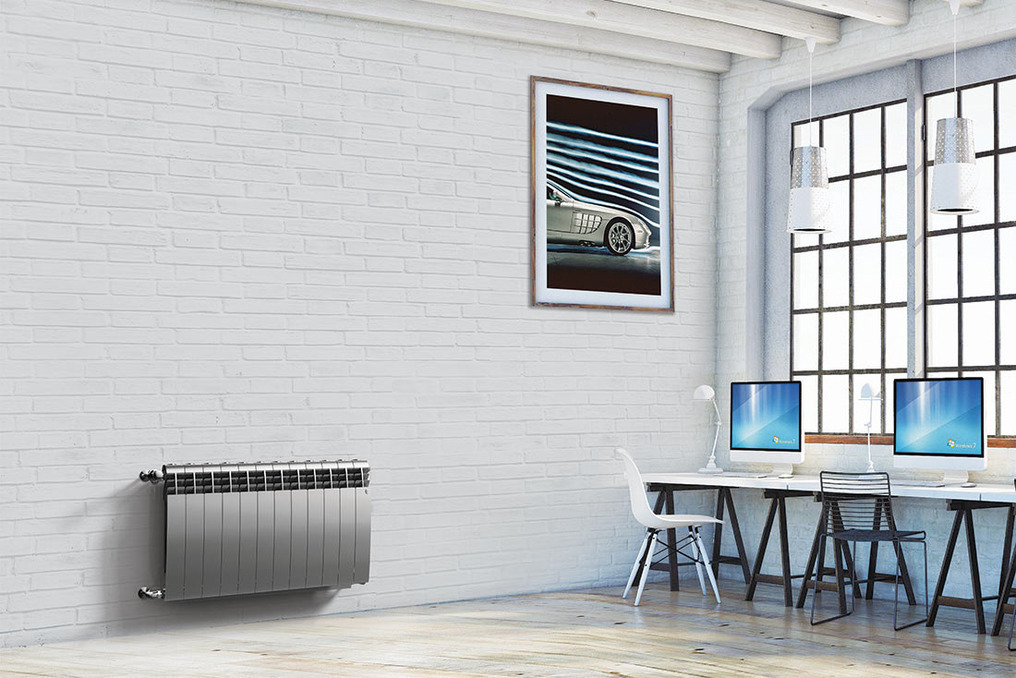 Радиатор биметаллический Royal Thermo Biliner Silver Satin 350 (серебристый)  - 4 секции sun-id-646053 - Вид №2