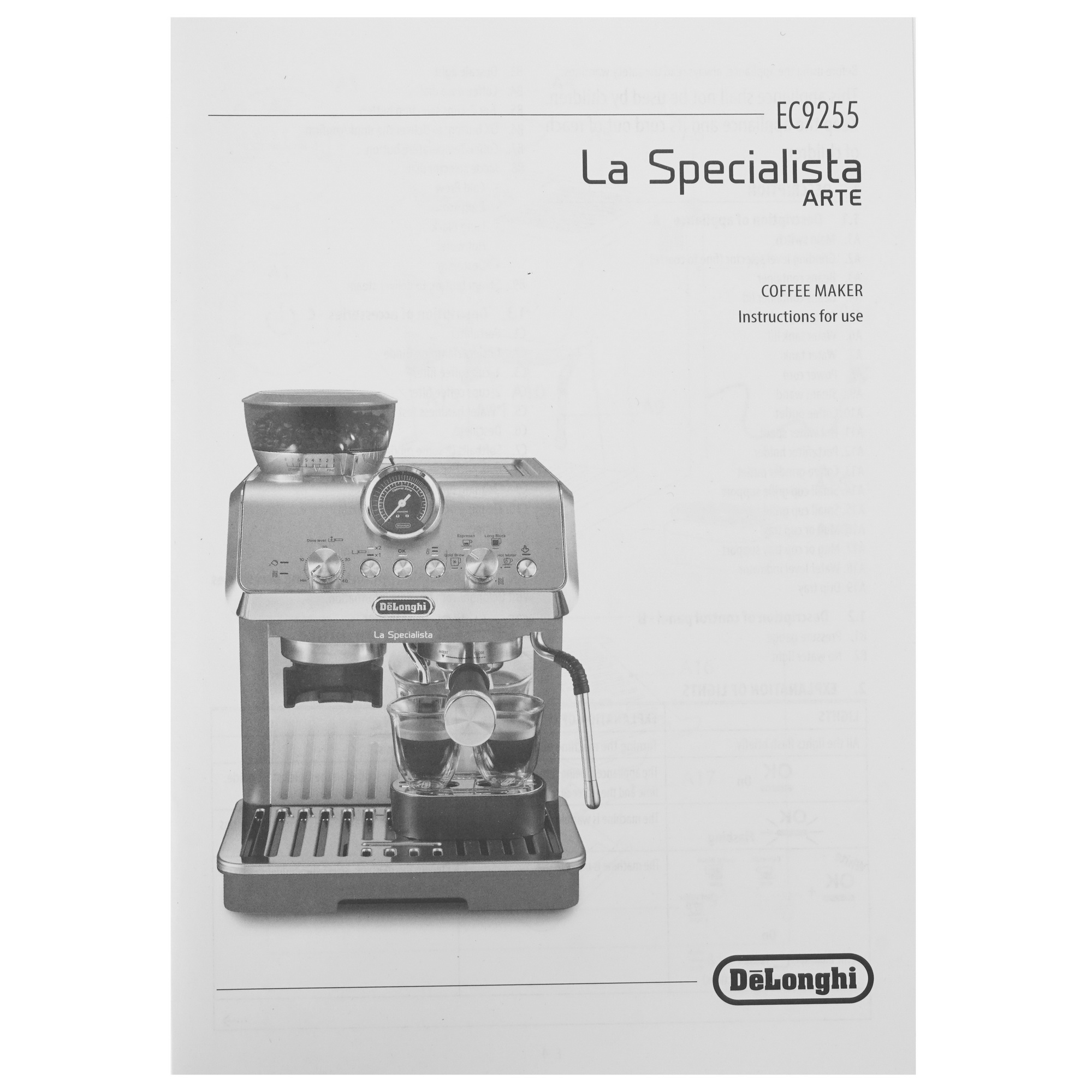 9098623 Кофеварка рожковая Delonghi EC9255.T серебристый STDN-0007225 - Вид №8