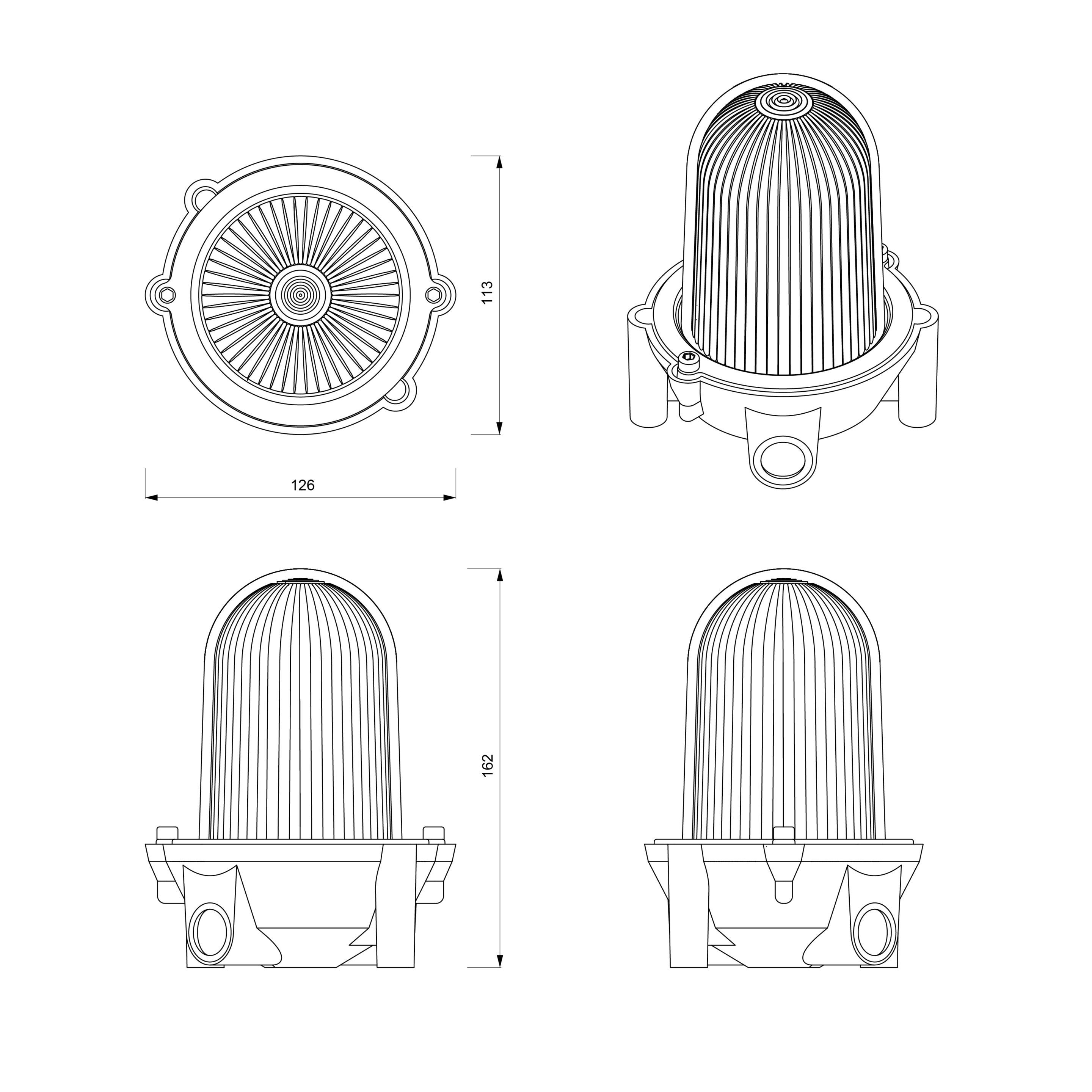 Медный алюминиевый потолочный светильник Genuit медь ARCH-00079959 - Вид №4