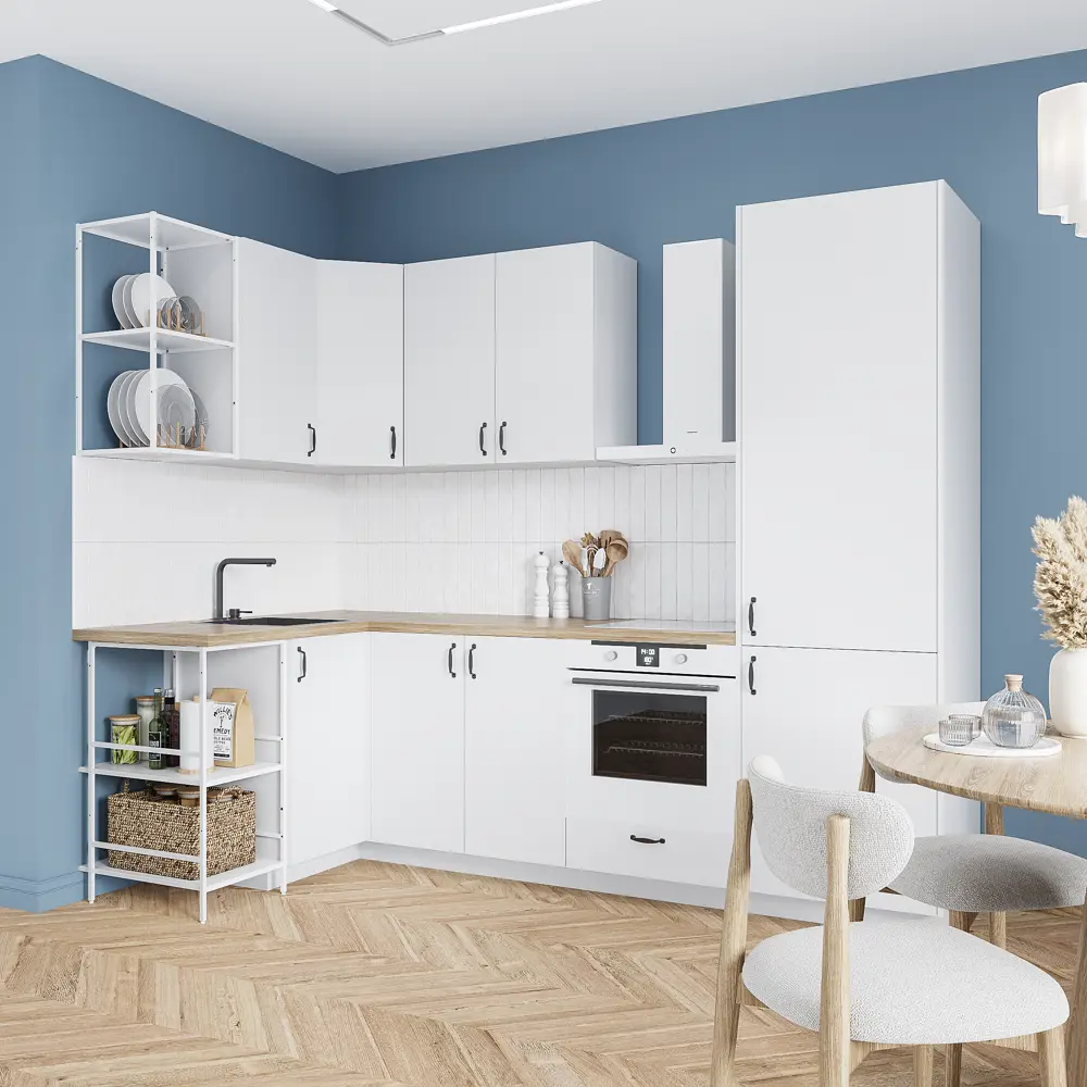 Навесной шкаф Konsensa Вельга 40×77×35 см белый матовый 89422268 STLM-1563206 - Вид №3