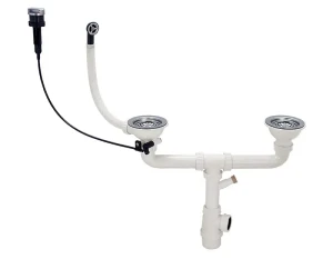 Сифон двойной L,B.PLAST 3 1/2" боков. круг перелив