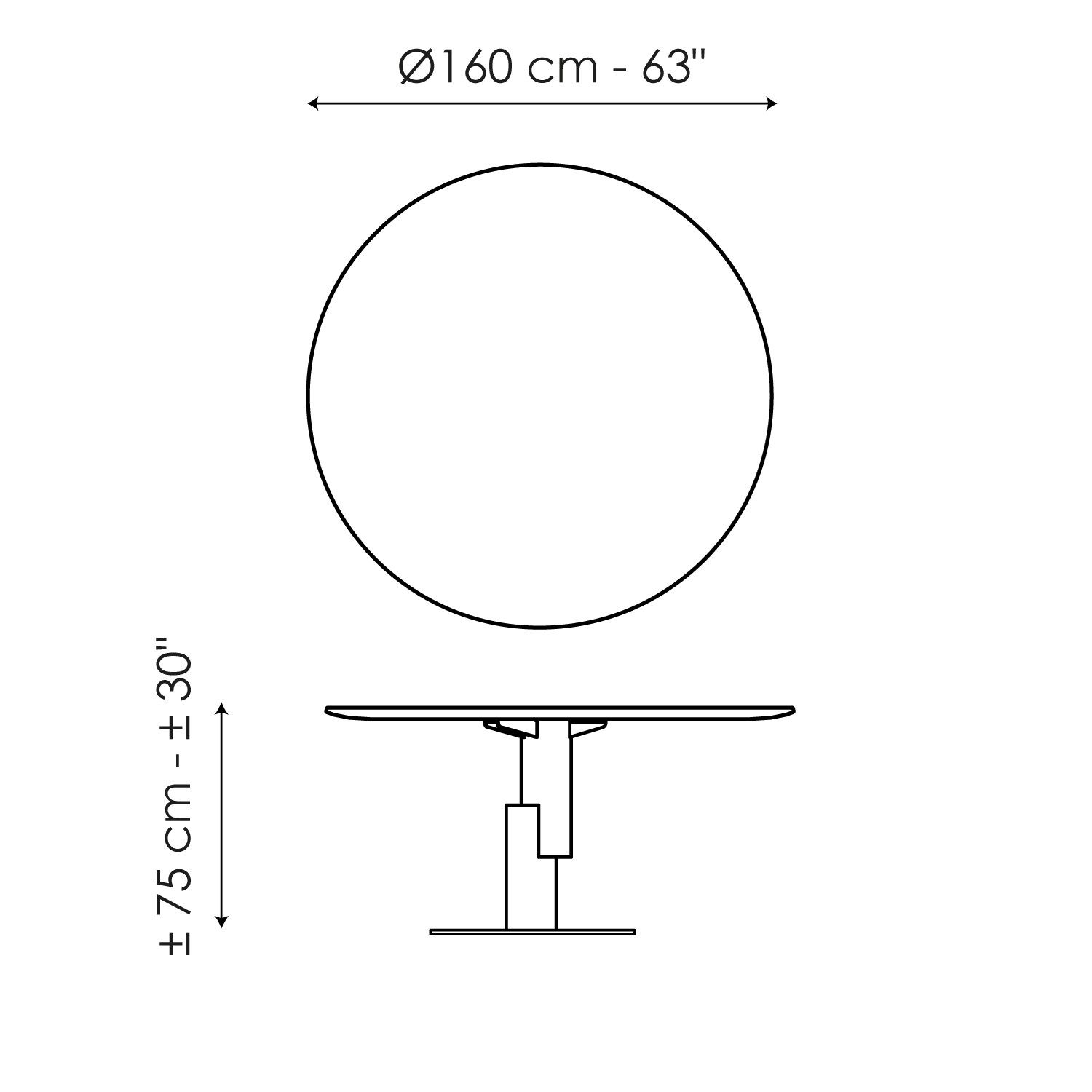 Круглый стол BONALDO прививки ARCH-00014392 - Вид №3