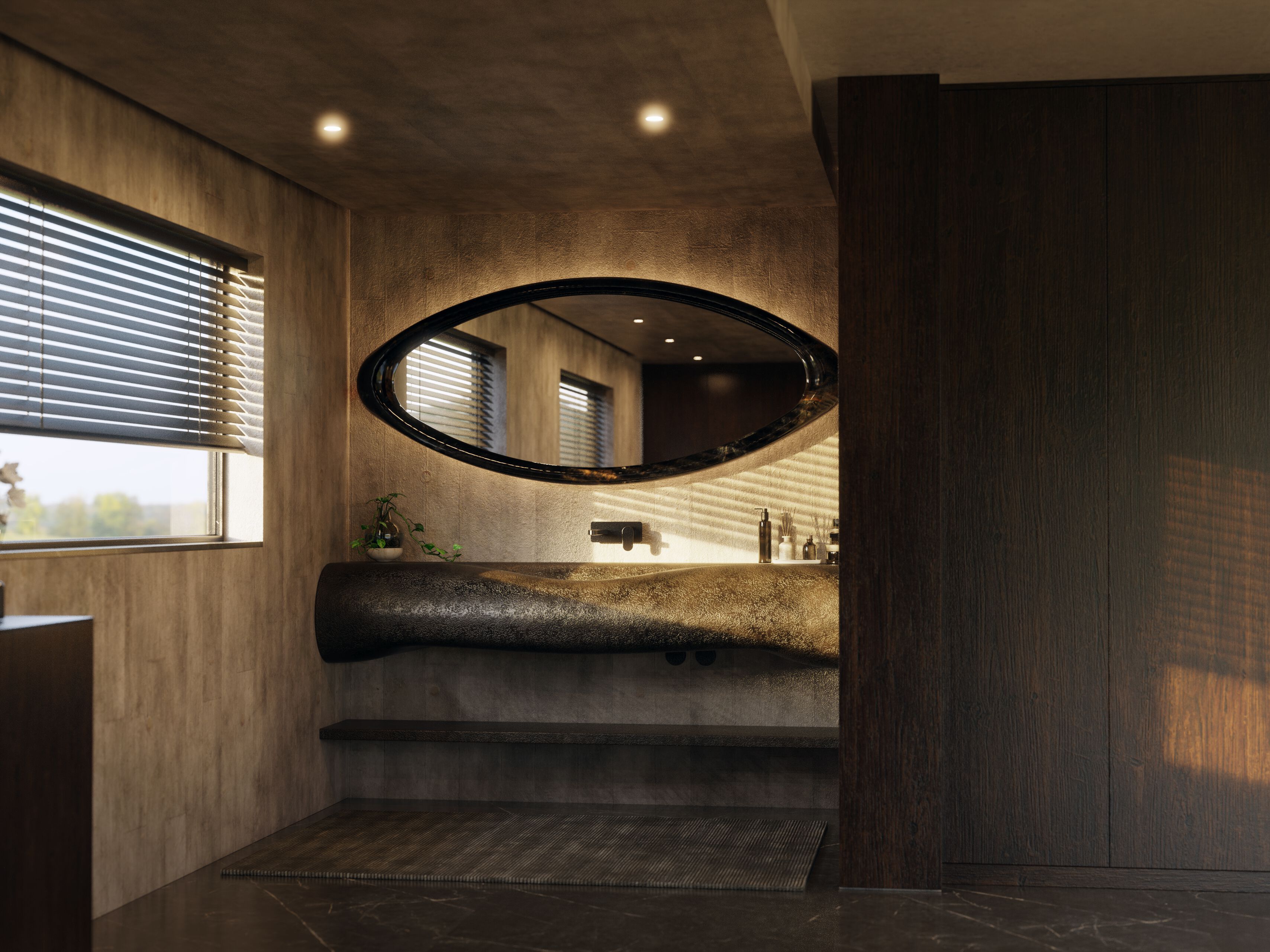 Овальное зеркало из стекловолокна GANSK CYCLE ARCH-00092173 - Вид №1