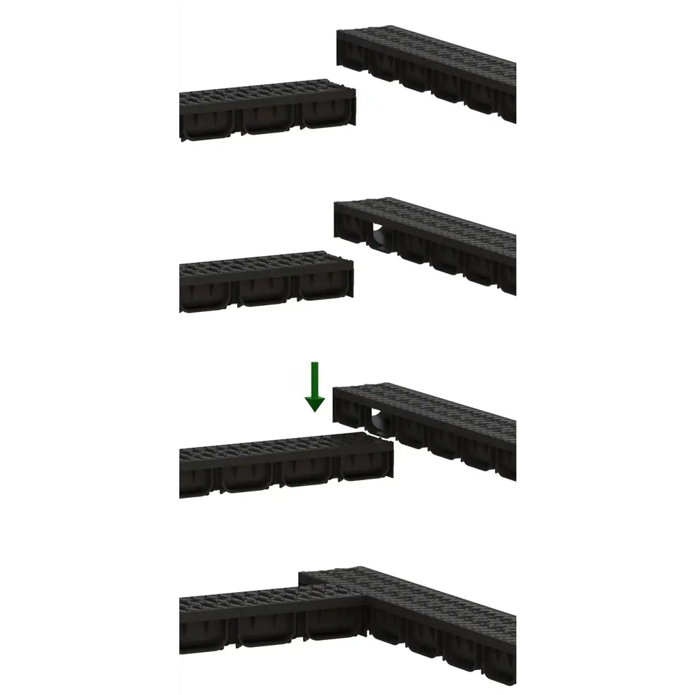Лоток Standartpark Spark 2 пластиковый 1000x125x70 мм с пластиковой решеткой класса А15 84347369 STLM-2018507  - Вид №5