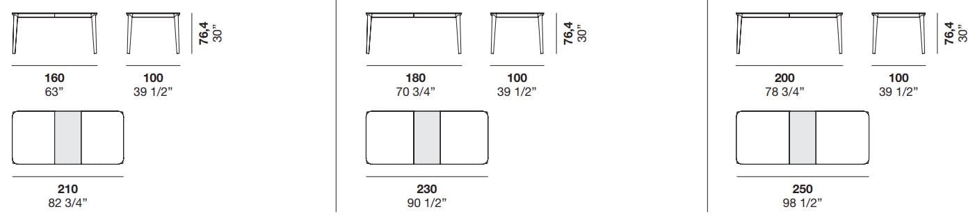 Деревянный прямоугольный стол с керамической столешницей Alf DaFrè ADAMO ARCH-00074634 - Вид №5