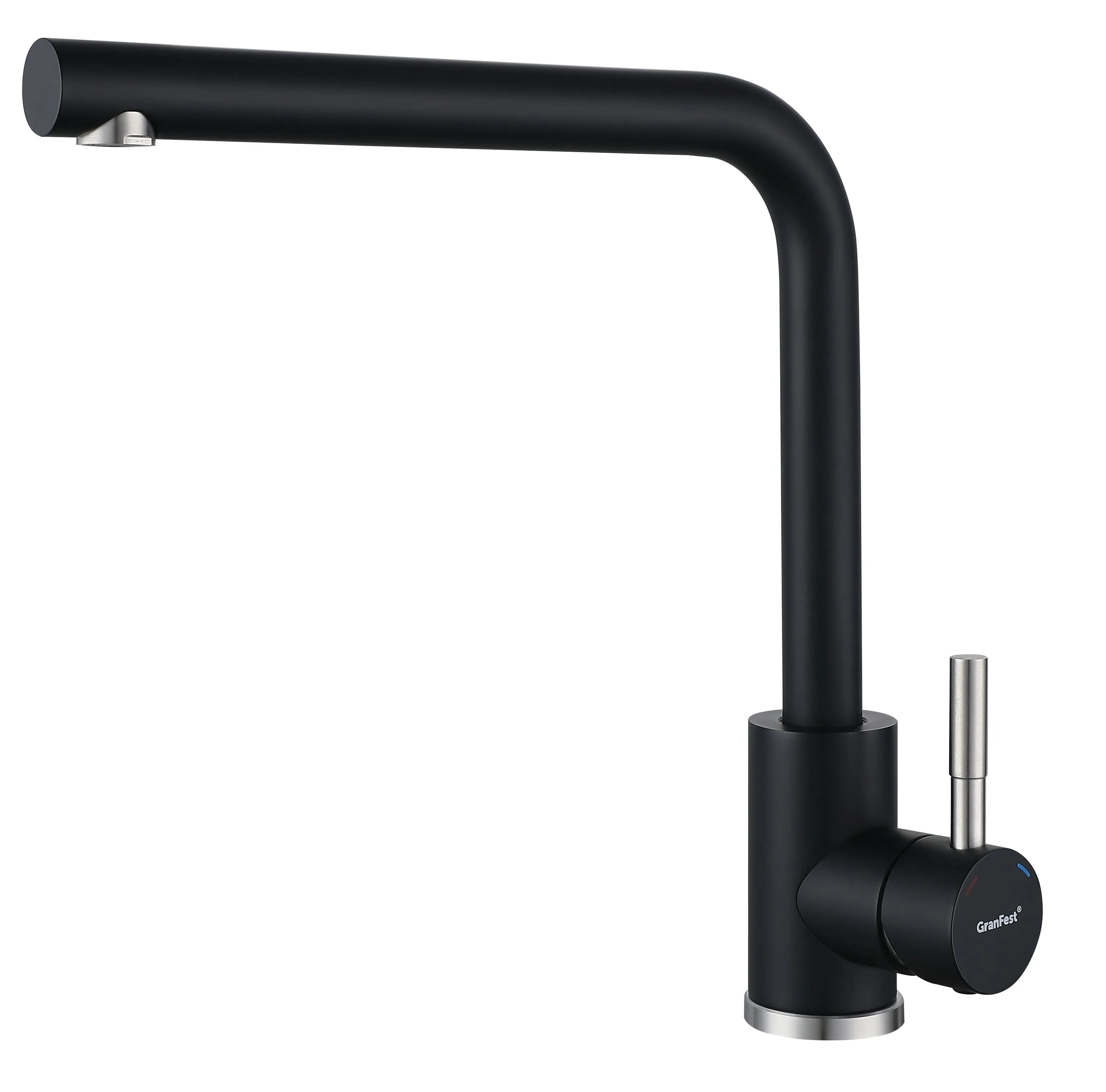 Кухонный смеситель Z-5411 черный GranFest QUARZ