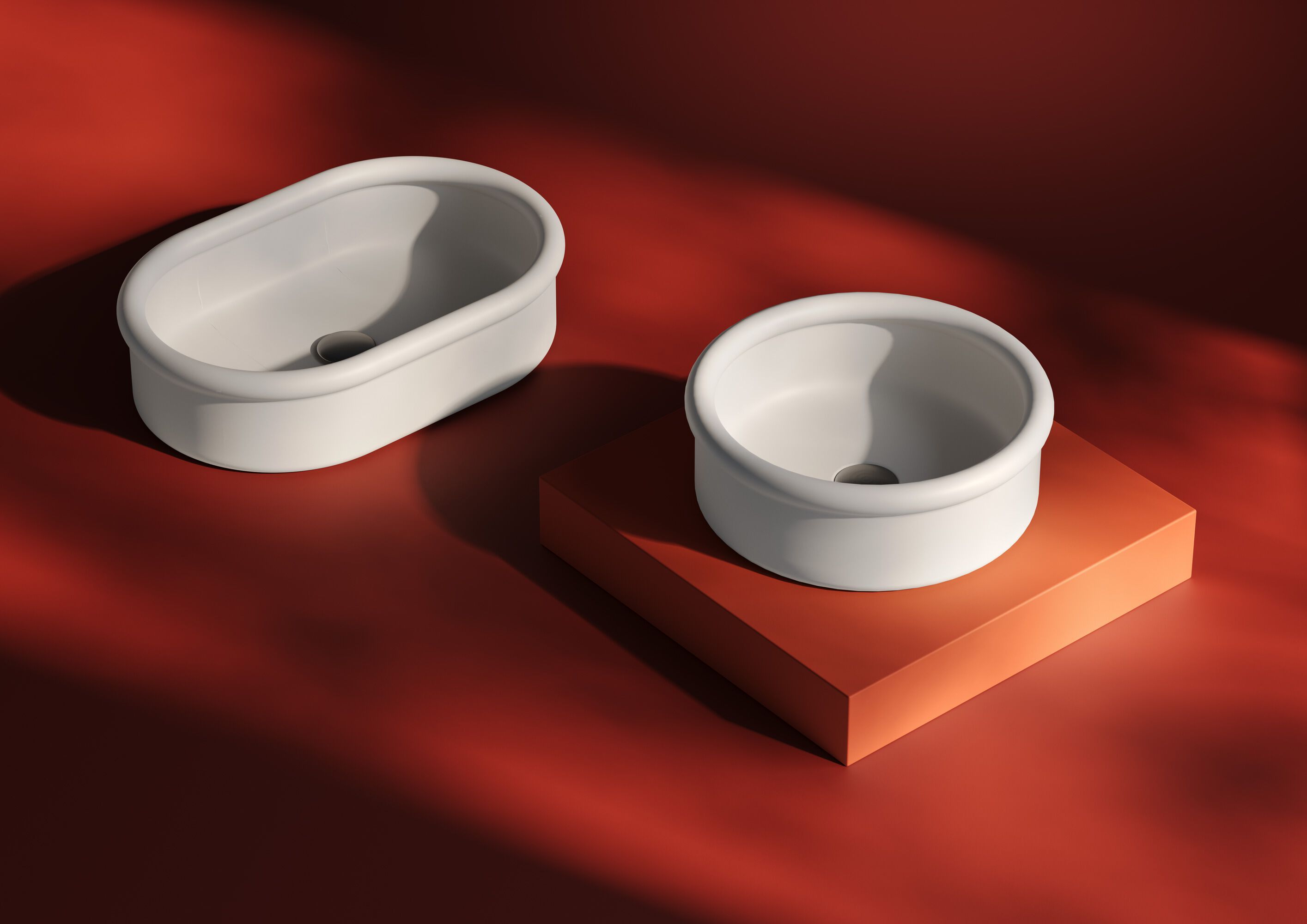 Керамическая столешница круглый умывальник ArtCeram Brera ARCH-00075879 - Вид №1