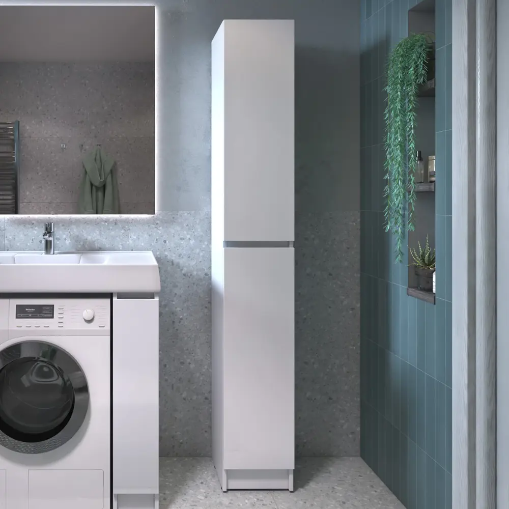 Пенал для ванной KONSENSA Терни - узкий шкаф с полками для организации пространства 89383208 STLM-1514036 - Вид №8