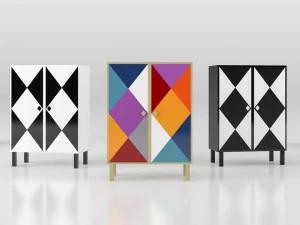 altreforme Буфет алюминиевый с распашными дверцами Arlecchino