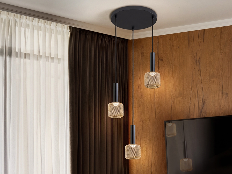 108993 Люстра 3L черный/золотой Schuller Sincro  - Вид №2