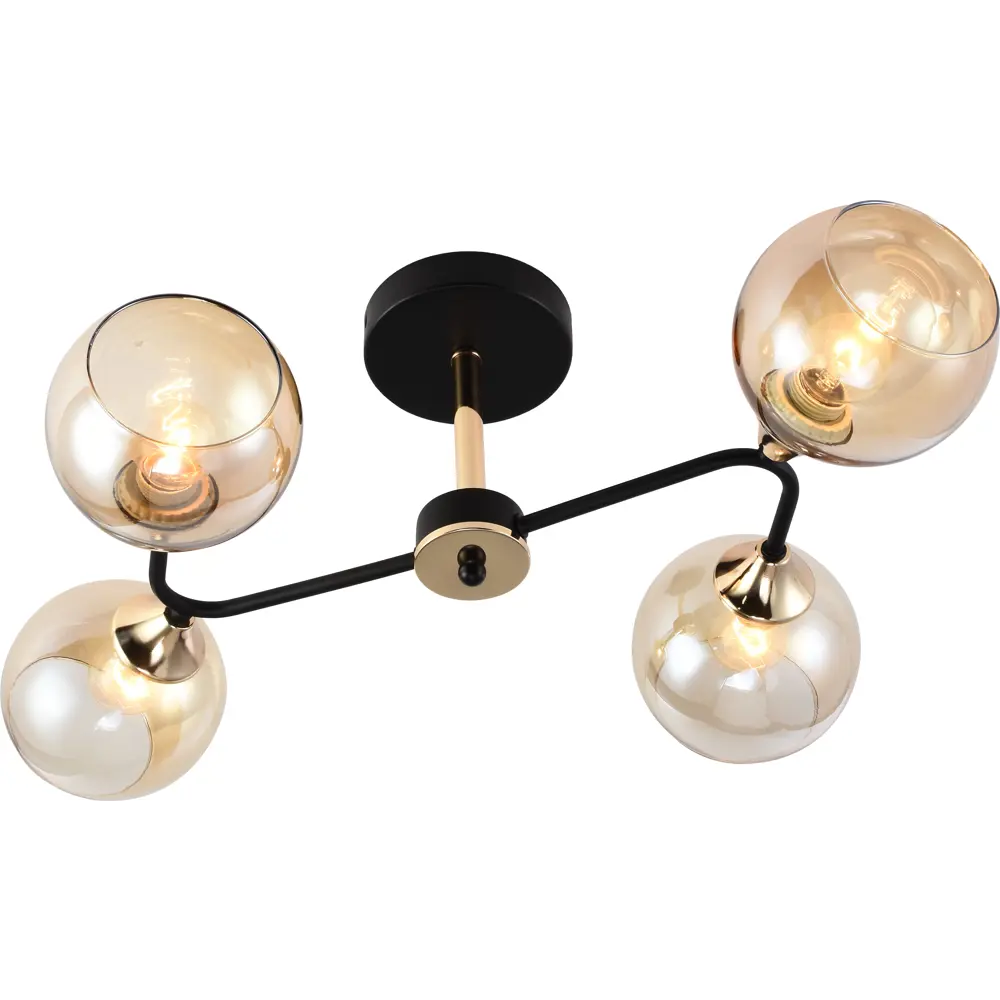 Люстра потолочная Rivoli Alison модерн 4 лампы, цвет черный STLM-2138090