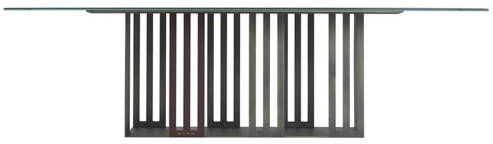ETRO Home Interiors Прямоугольный стол для гостиной из металла и стекла Klee E.kle.122.a - Вид №1