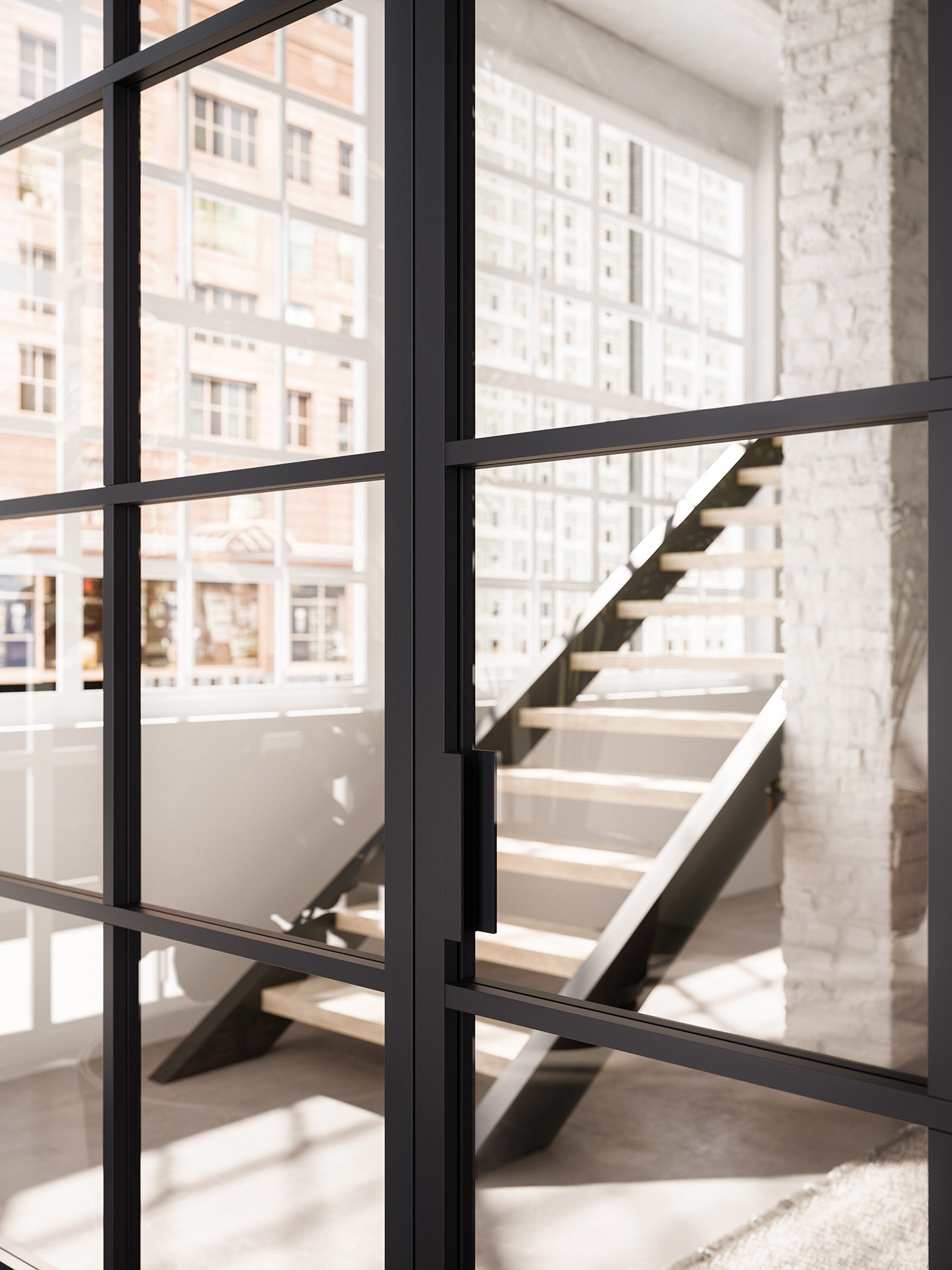 Стеклянная распашная дверь ADL мастерская ARCH-00092977 - Вид №2