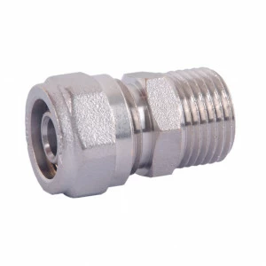 HLV-114301.№.04 Соединитель обжимной HLV c переходом на наружную резьбу