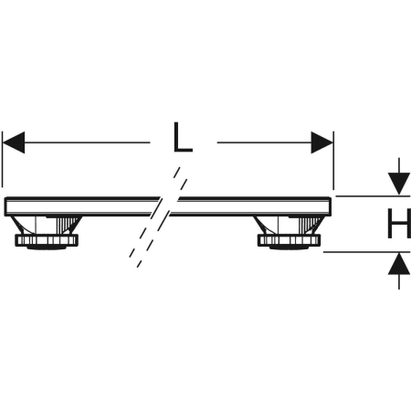 554.956.00.2 Монтажный комплект Geberit для душевых поддонов со структурой натурального камня, от 140 см Geberit  - Вид №2