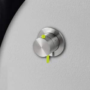 Термостат для душа матовая сталь с зеленой ручкой Toki Radomonte TER51SCIL13