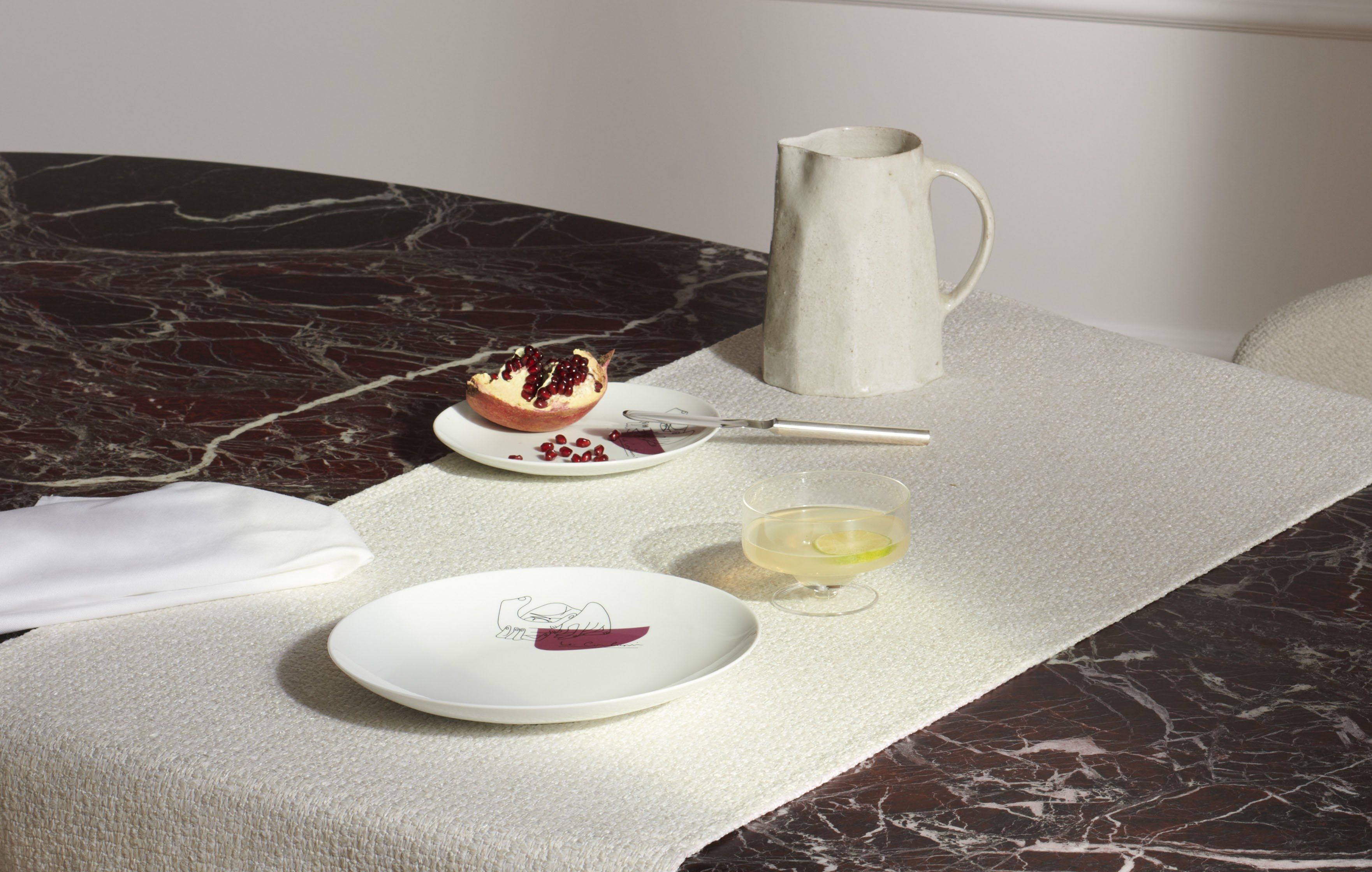 Набор из 2 фарфоровых десертных тарелок CASSINA Gnr Service Prunier ARCH-00039023 - Вид №7