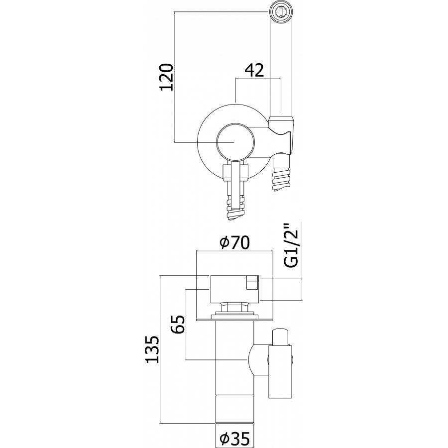 SE870303560 Гигиенический душ черный цвет Webert Sax Evolution  - Вид №1