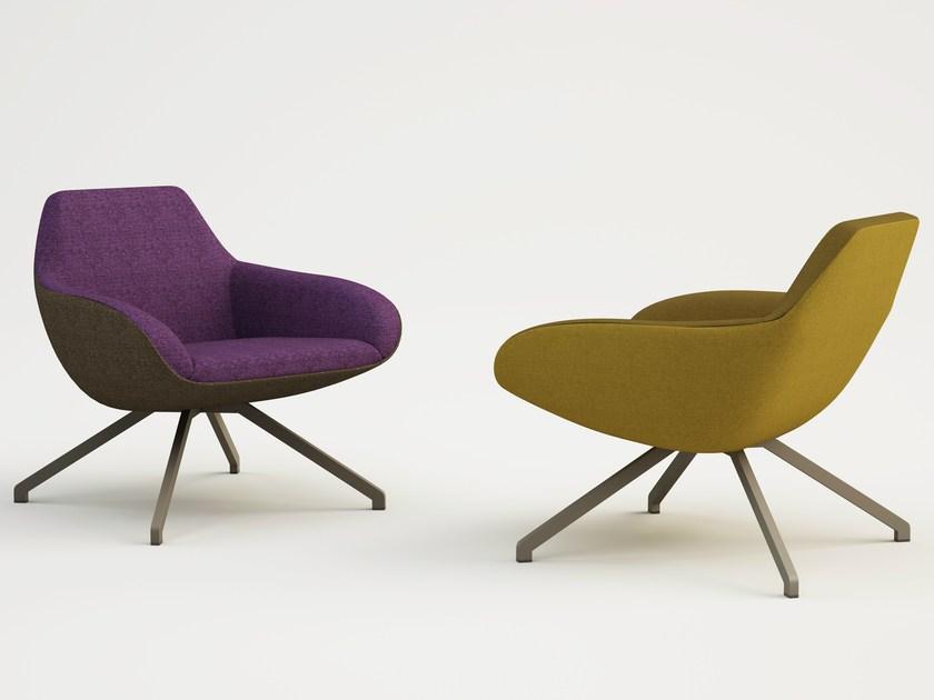 ALMA DESIGN Кресло из ткани с фиксированной или поворотной стальной основой X big sun-id-1358333 - Вид №2