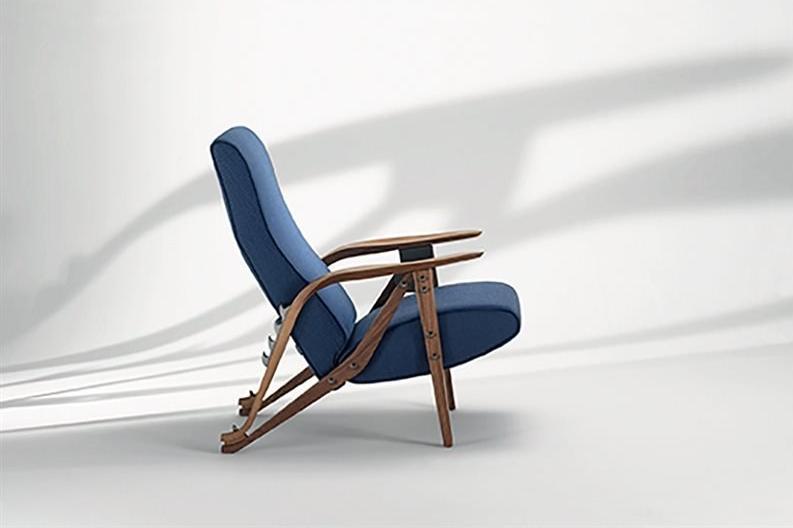 Zanotta Кресло с откидной спинкой из ткани или кожи Carlo mollino cm 2020 sun-id-1416659 - Вид №11