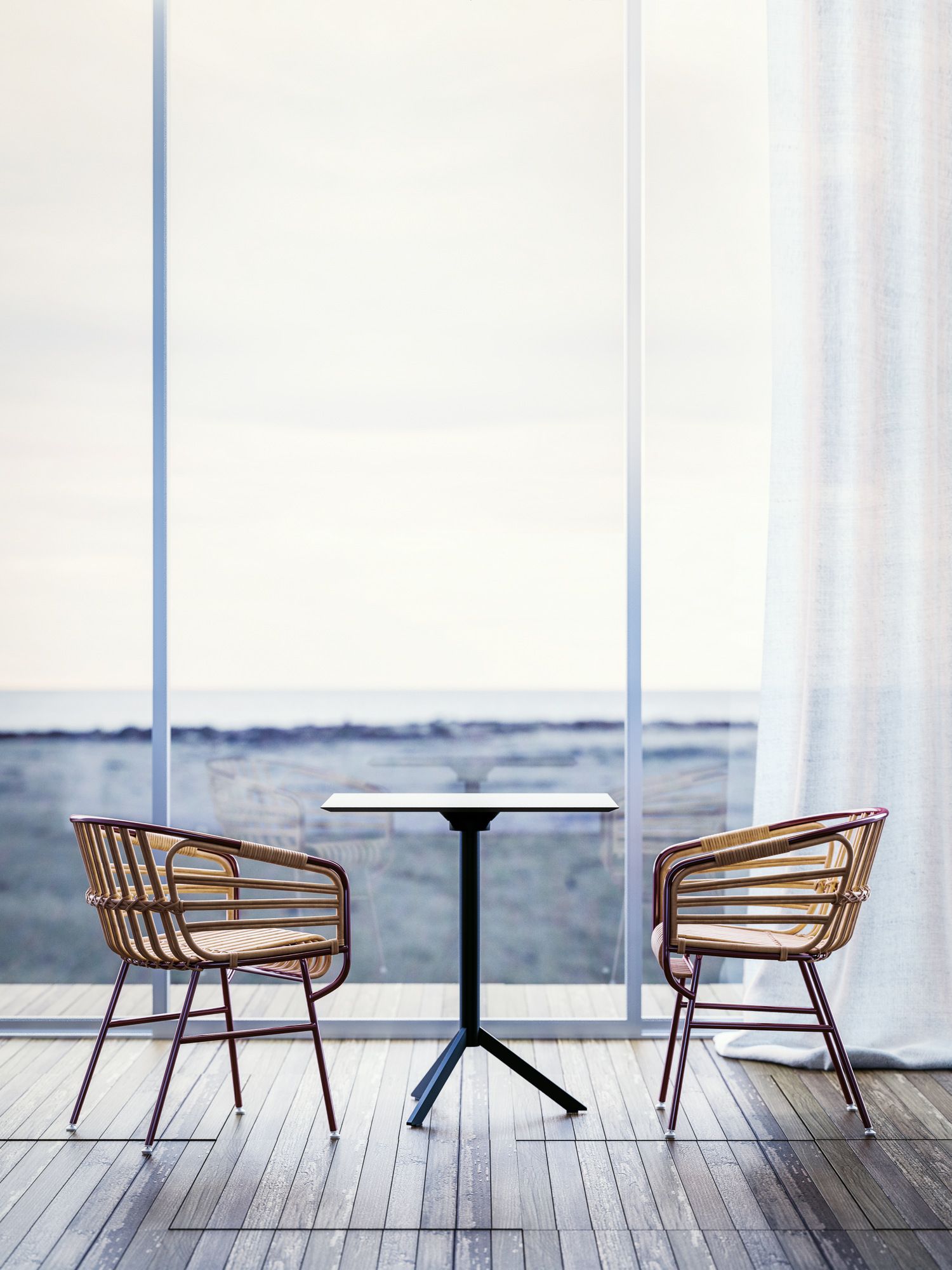 Квадратный стол для бистро с откидным верхом Casamania & Horm T1-T2-T4 ARCH-00131713 - Вид №2