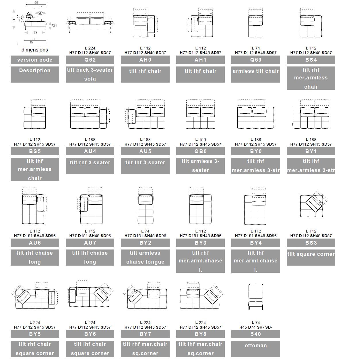 Кожаный диван с подголовником Calia Italia премиум ARCH-00027356 - Вид №12