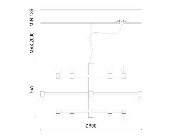 Светодиодный подвесной светильник Arkoslight Art Chandelier ARCH-00130532 - Вид №12