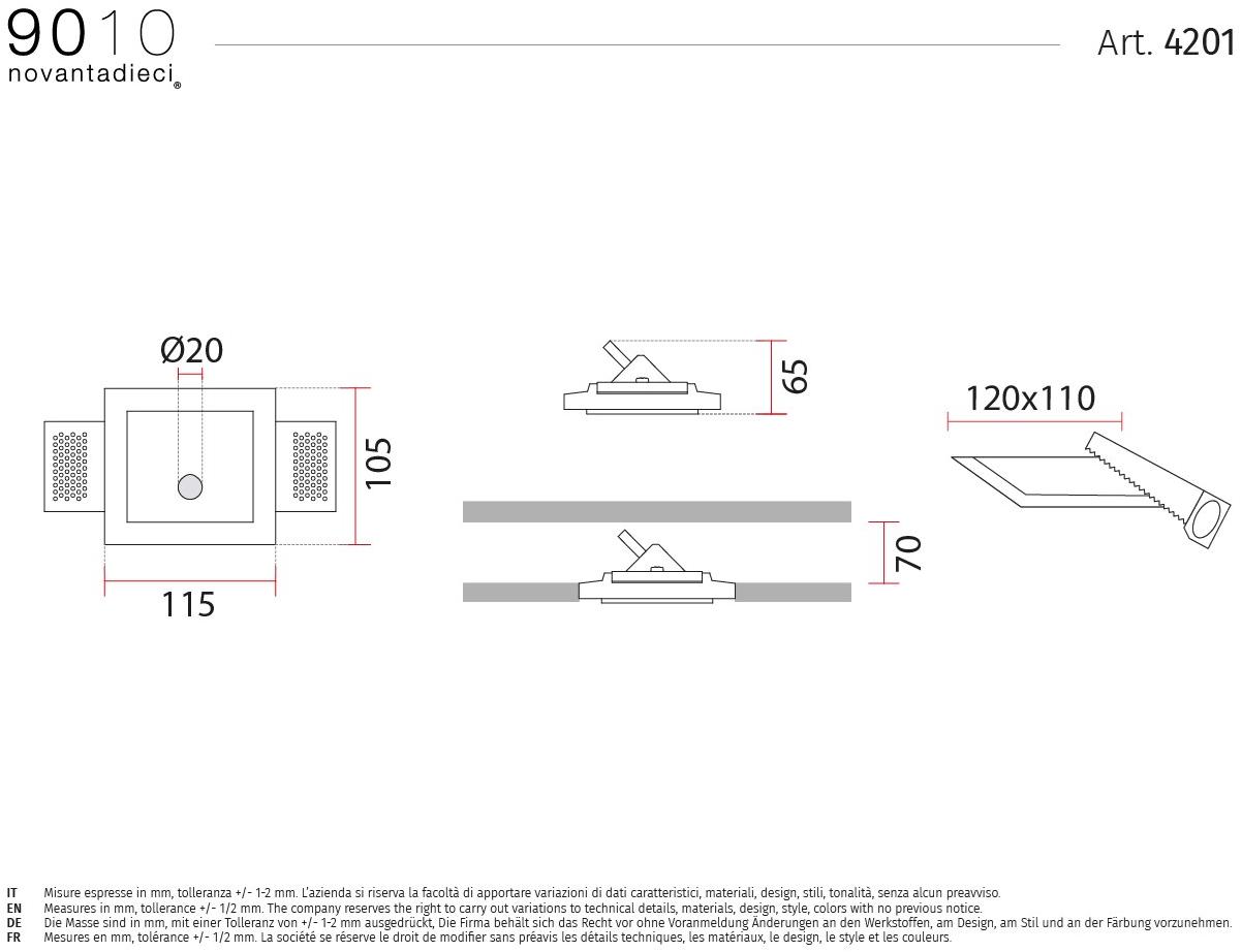 9010 novantadieci Настенный светодиодный светильник из cristaly®  4201  - Вид №2