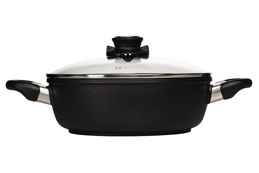 Сотейник Swiss Diamond со стеклянной крышкой, две ручки, Ø24 см XD6824C - Вид №4