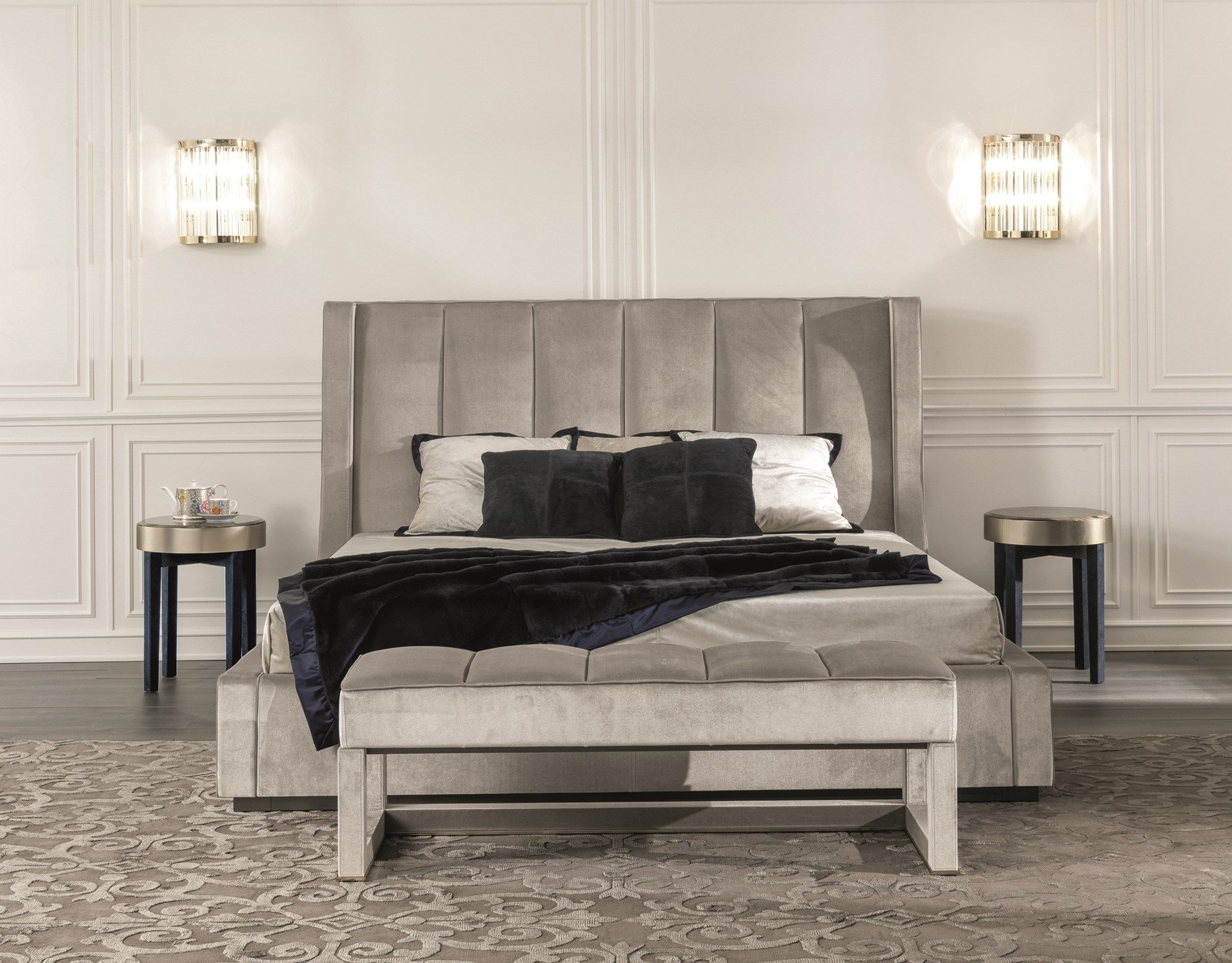 Бархатная мягкая скамейка Longhi Loveluxe ARCH-00123067 - Вид №1