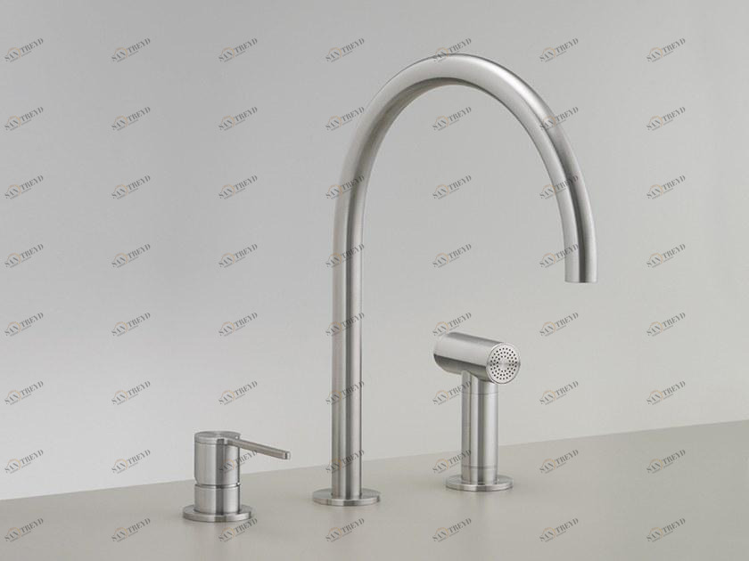 Ceadesign Смеситель для кухни на 3 отверстия из нержавеющей стали с вытяжным душем Innovo Inv 83