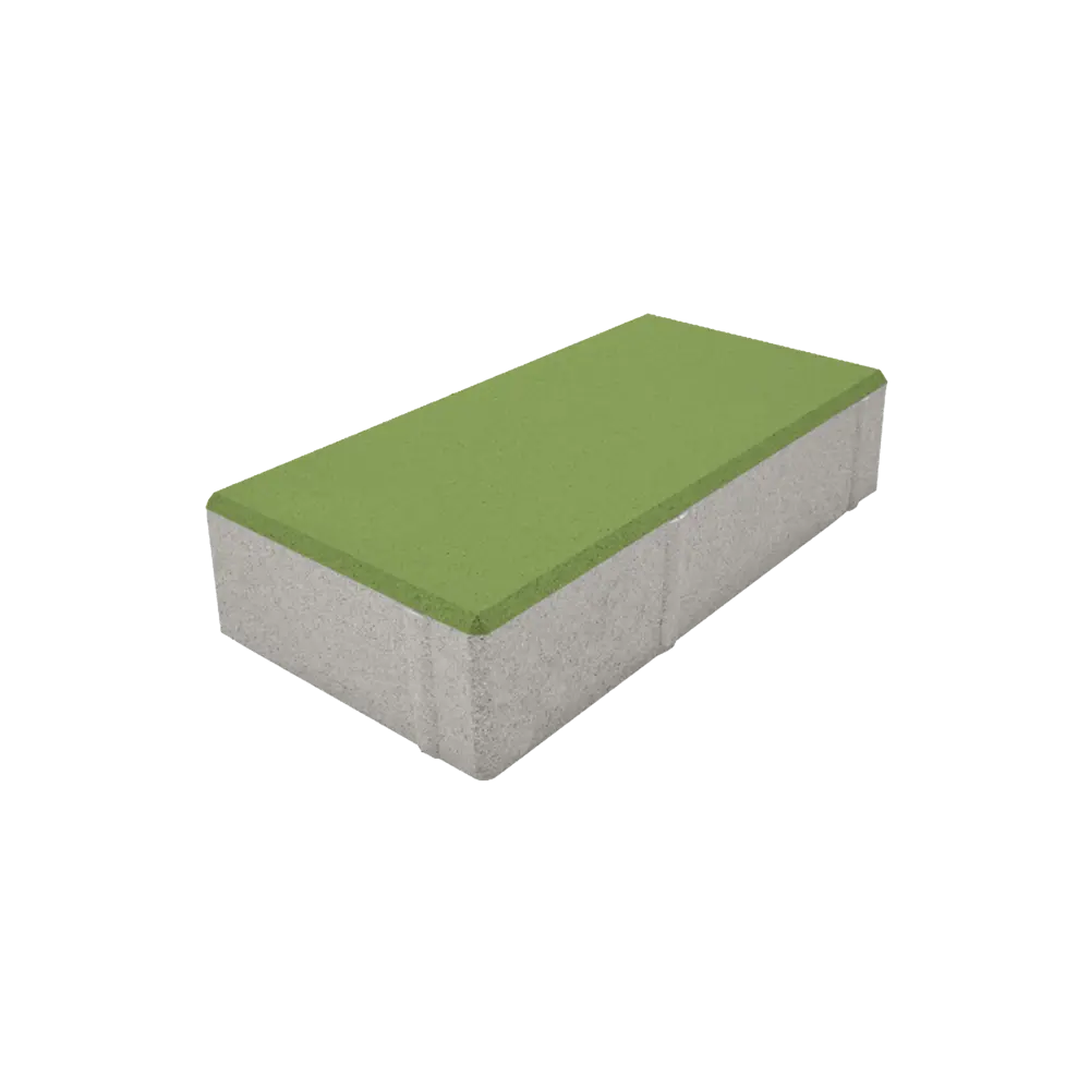 Плитка тротуарная двухслойная Призма 200x100x50 мм зелёный 82907311 STLM-2188980 Santreyd 