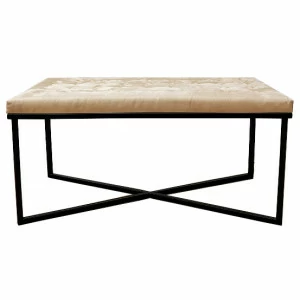 Банкетка бежевая на черном основании FOR MISS ДИЗАЙНЕРСКИЕ 263982 Черный;бежевый