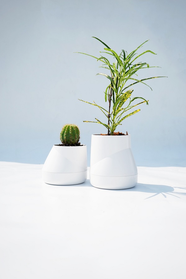 QLX20001-WH Горшок цветочный hill pot, маленький, белый Qualy  - Вид №3