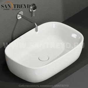 GE045BI Накладная раковина на столешницу  прямоугольная Ceramica Globo GENESIS
