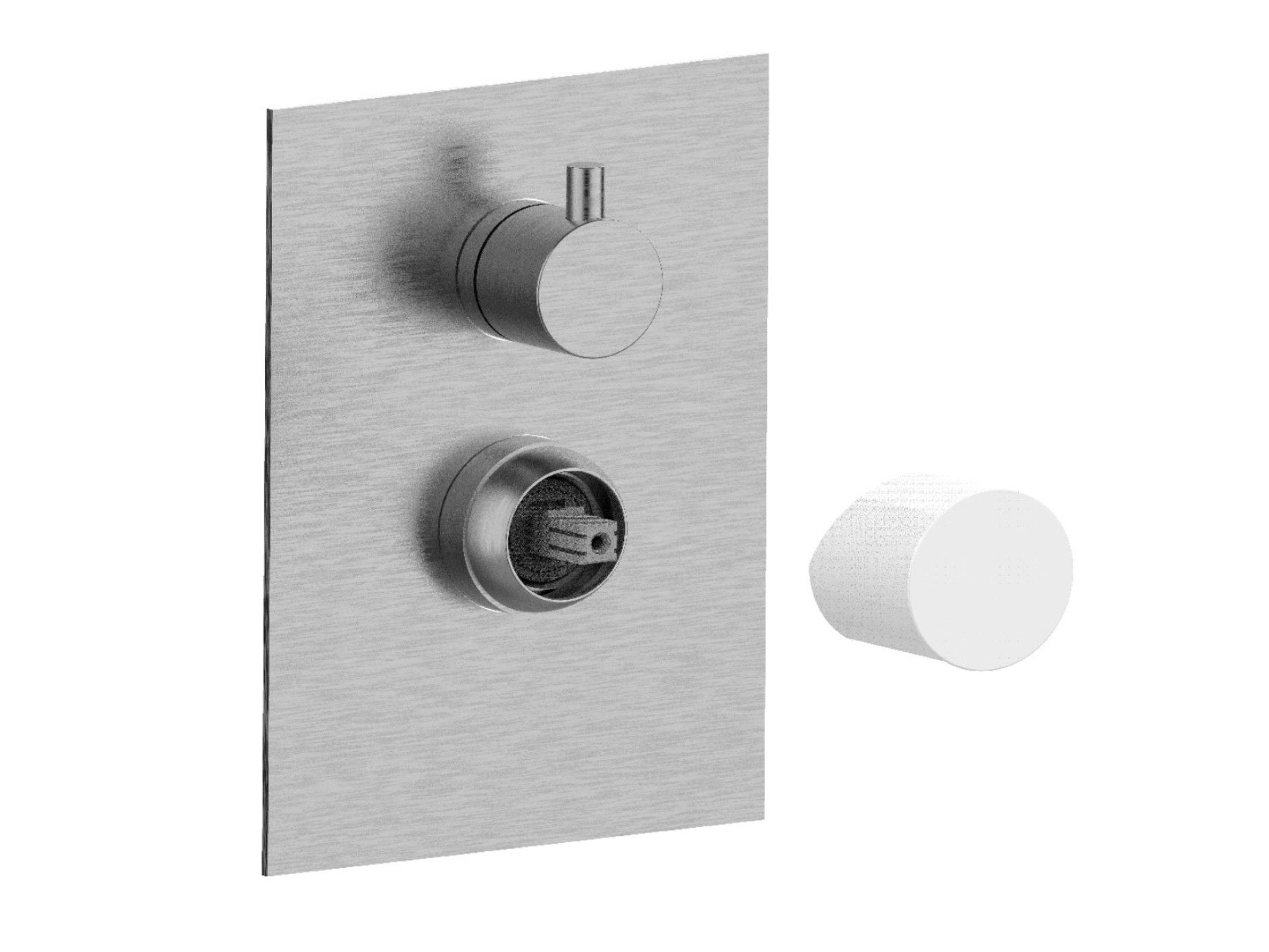 Смеситель для душа с 2 отверстиями из нержавеющей стали с переключателем Rubinetterie Frattini Pepe XLS 316 ARCH-00078432