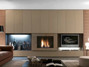 Presotto Модульная оборудованная стенка с подставкой под телевизор Pari&dispari fuoco