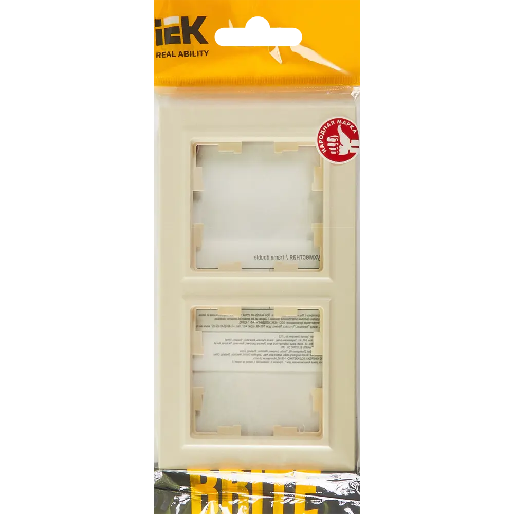 Рамка IEK Brite для розетки и выключателя с влагозащитой IP44 87761288 STLM-1473289 - Вид №3