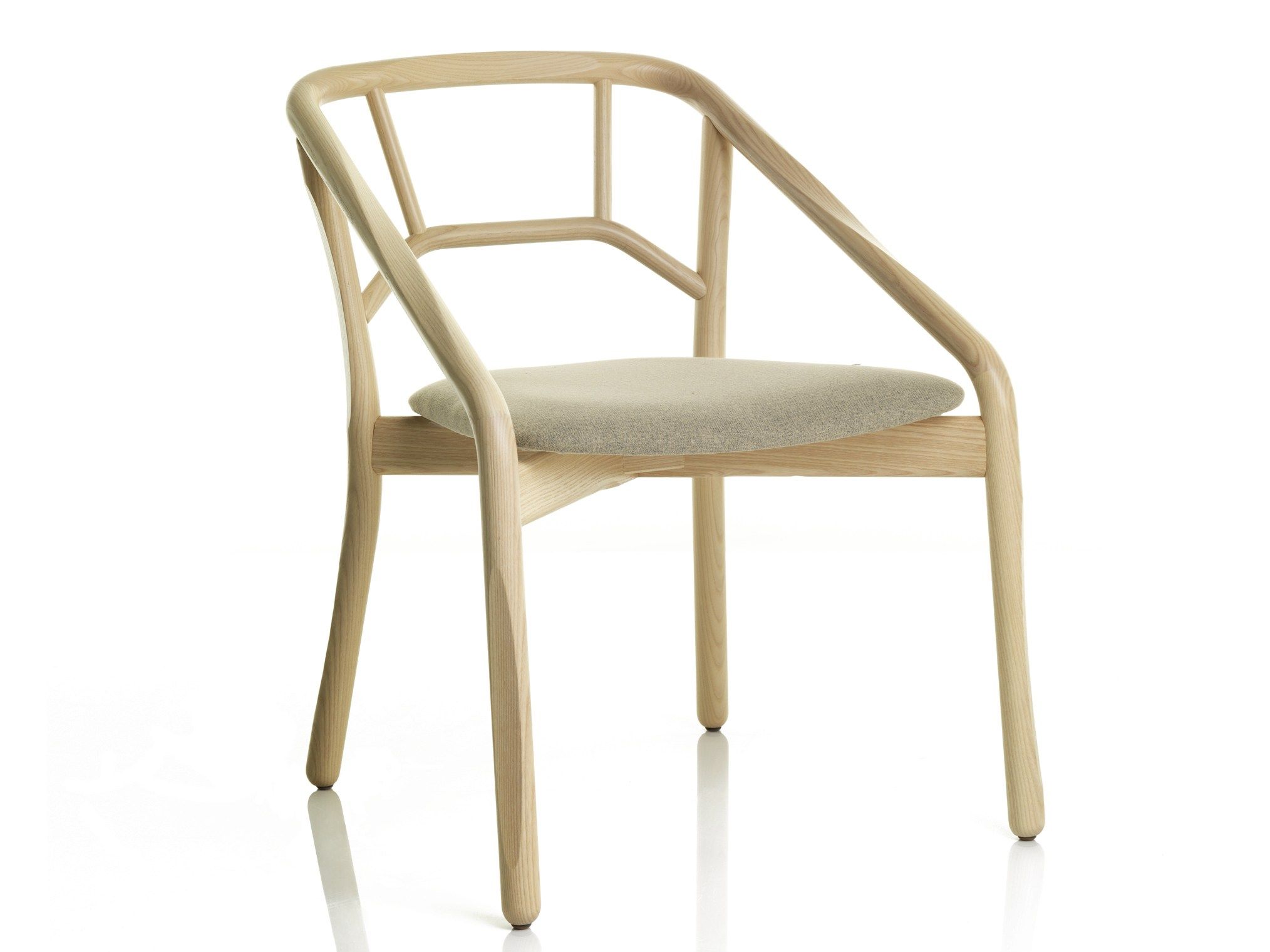 Деревянный стул со встроенной подушкой из ткани ALMA DESIGN Marnie ARCH-00087639 - Вид №1