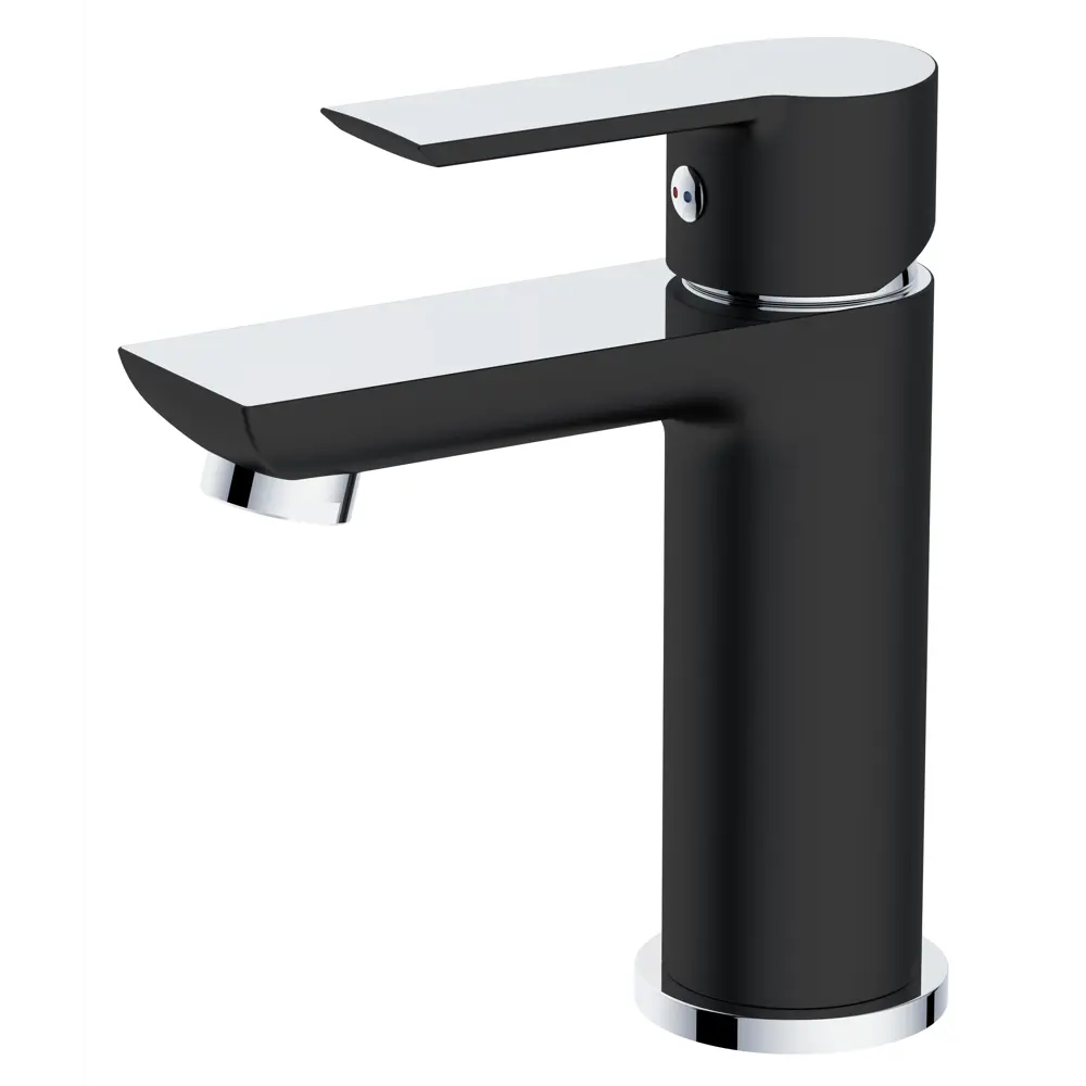 Смеситель ESKO Lucca для раковины - черный матовый с хромом 89358551 STLM-1329921