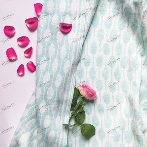 Плед LOLA W&B APERO ДИЗАЙНЕРСКИЕ, ОРНАМЕНТ 010367 Белый;голубой 