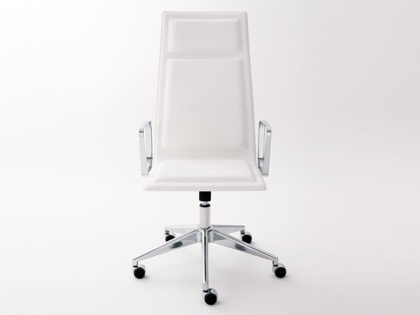 Кожаный офисный стул с подлокотниками с 5 спицами Gallotti&Radice OFX09 ARCH-00118591