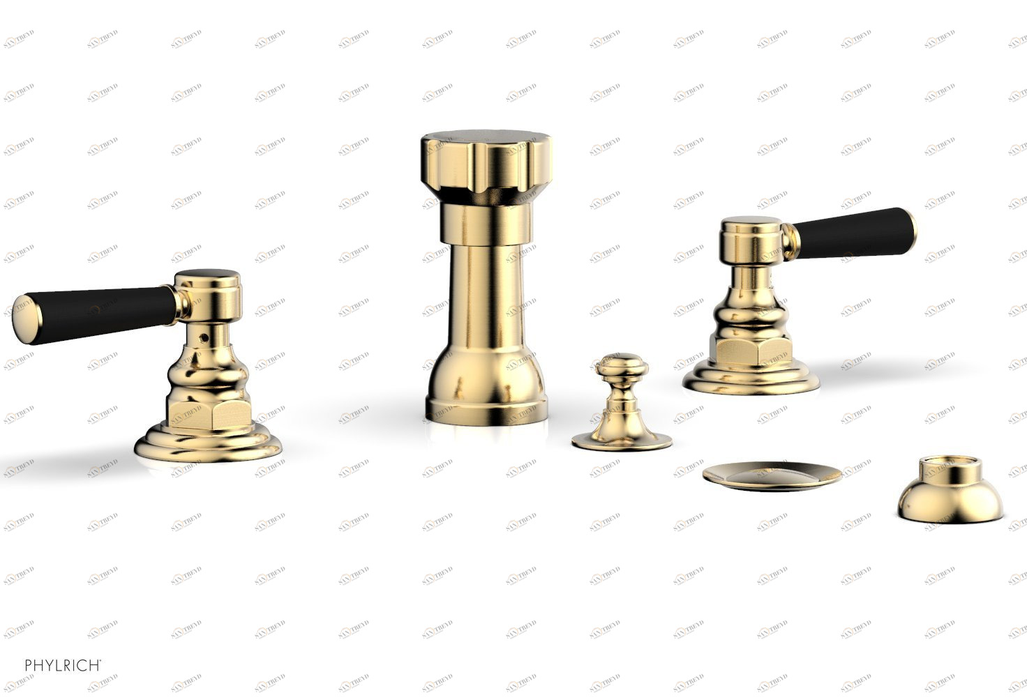 Смеситель для биде HENRI Phylrich  161-62-026X040 Satin Brass 